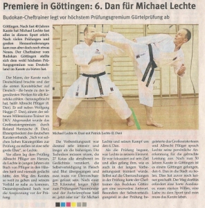 6.DAN für Michael Lechte