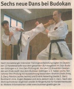 Sechs neue Dans bei Budokan