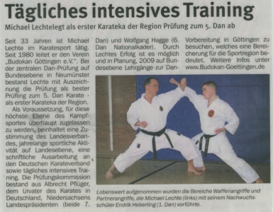 Tägliches intensives Training