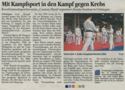 Mit Kampfsport in den Kampf gegen Krebs